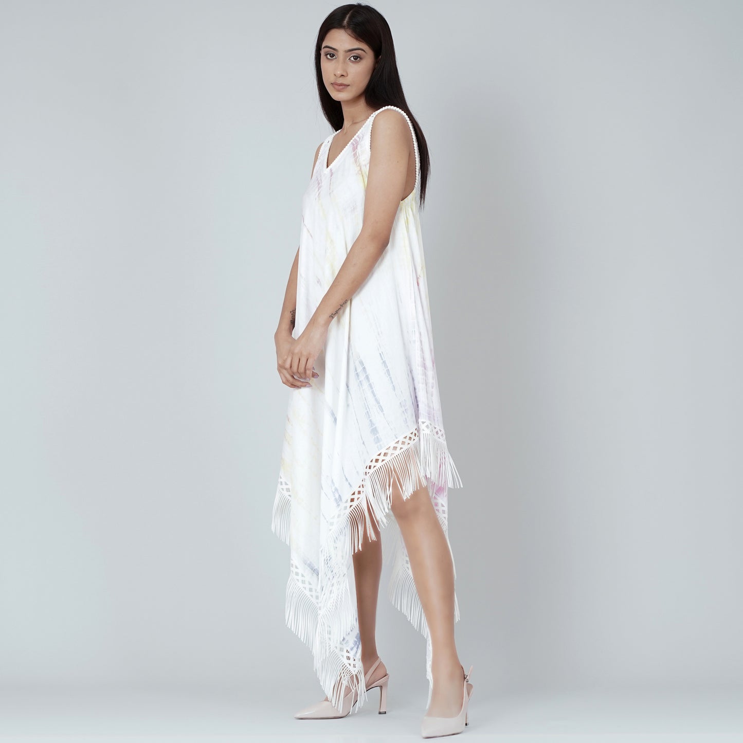 Multicoloured Tie-Dye Handkerchief Dress