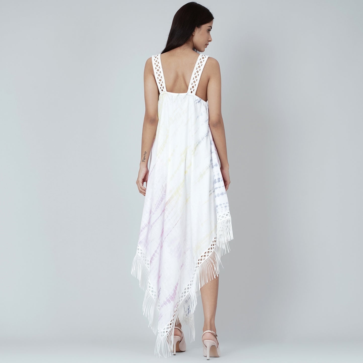 Multicoloured Tie-Dye Handkerchief Dress