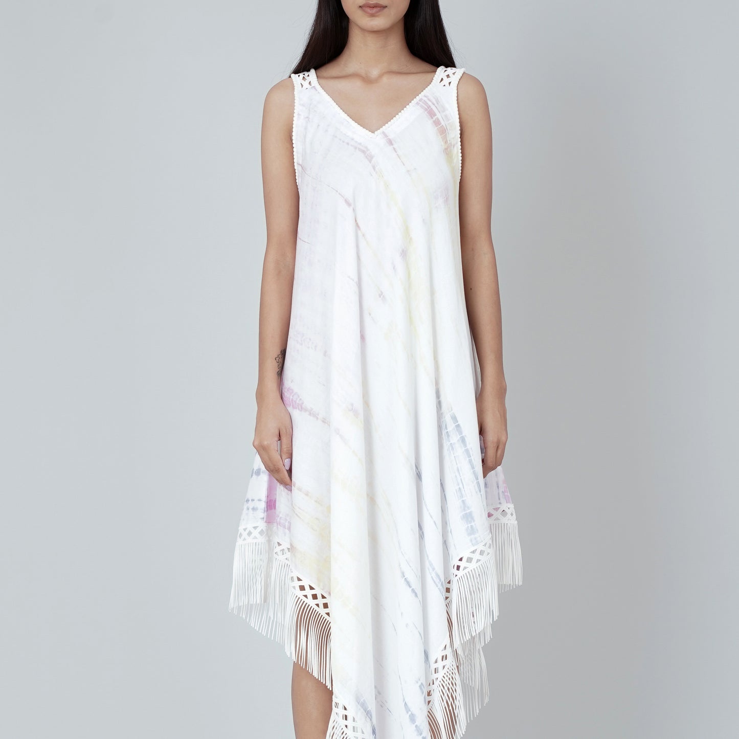 Multicoloured Tie-Dye Handkerchief Dress