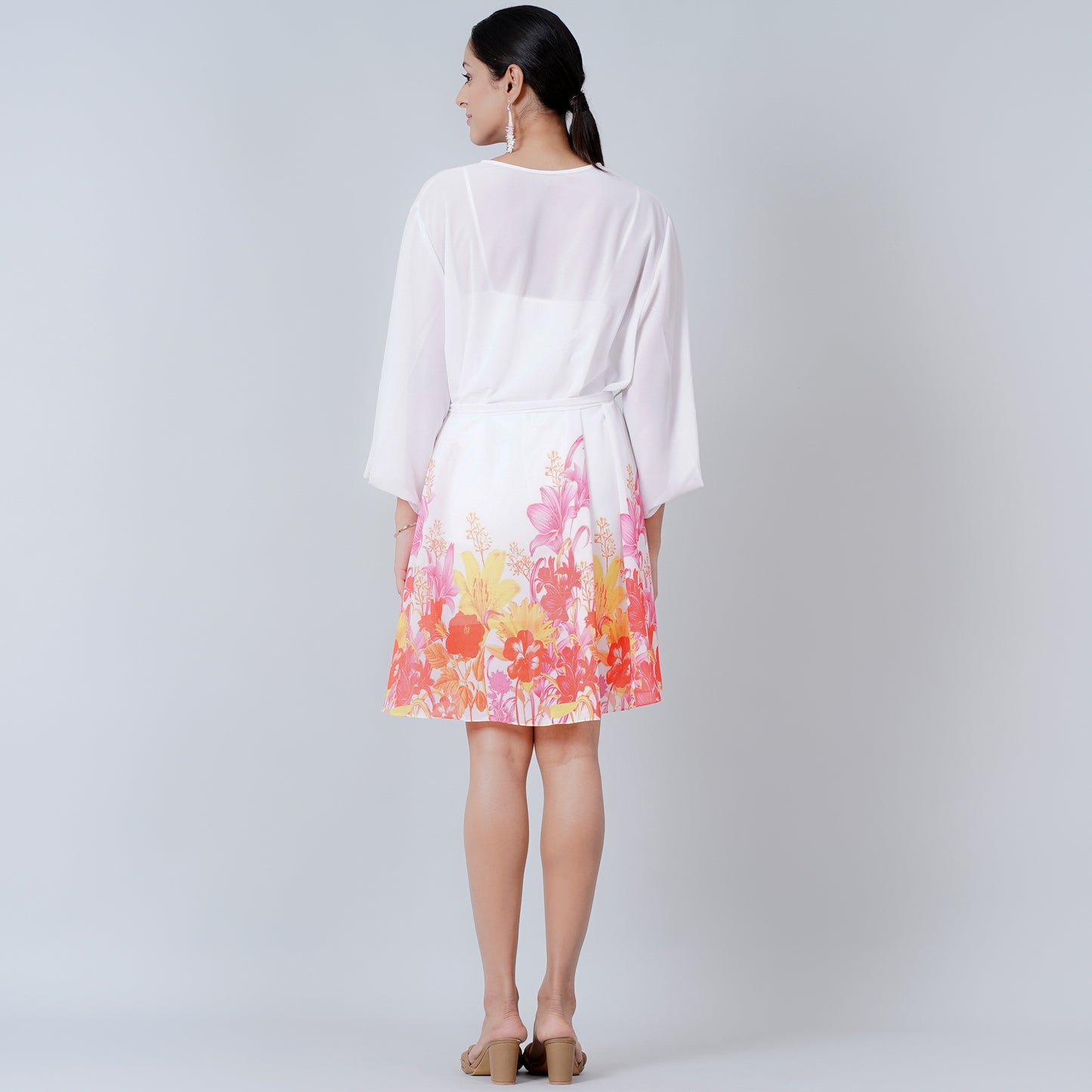 Pink and Red Floral Dress