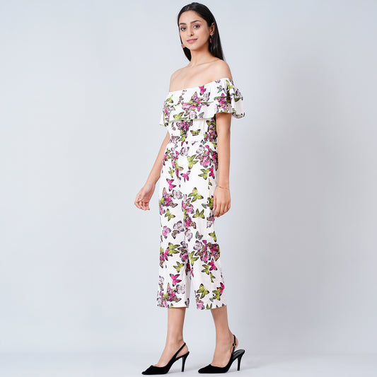 Multicoloured Ruffled Jumpsuit