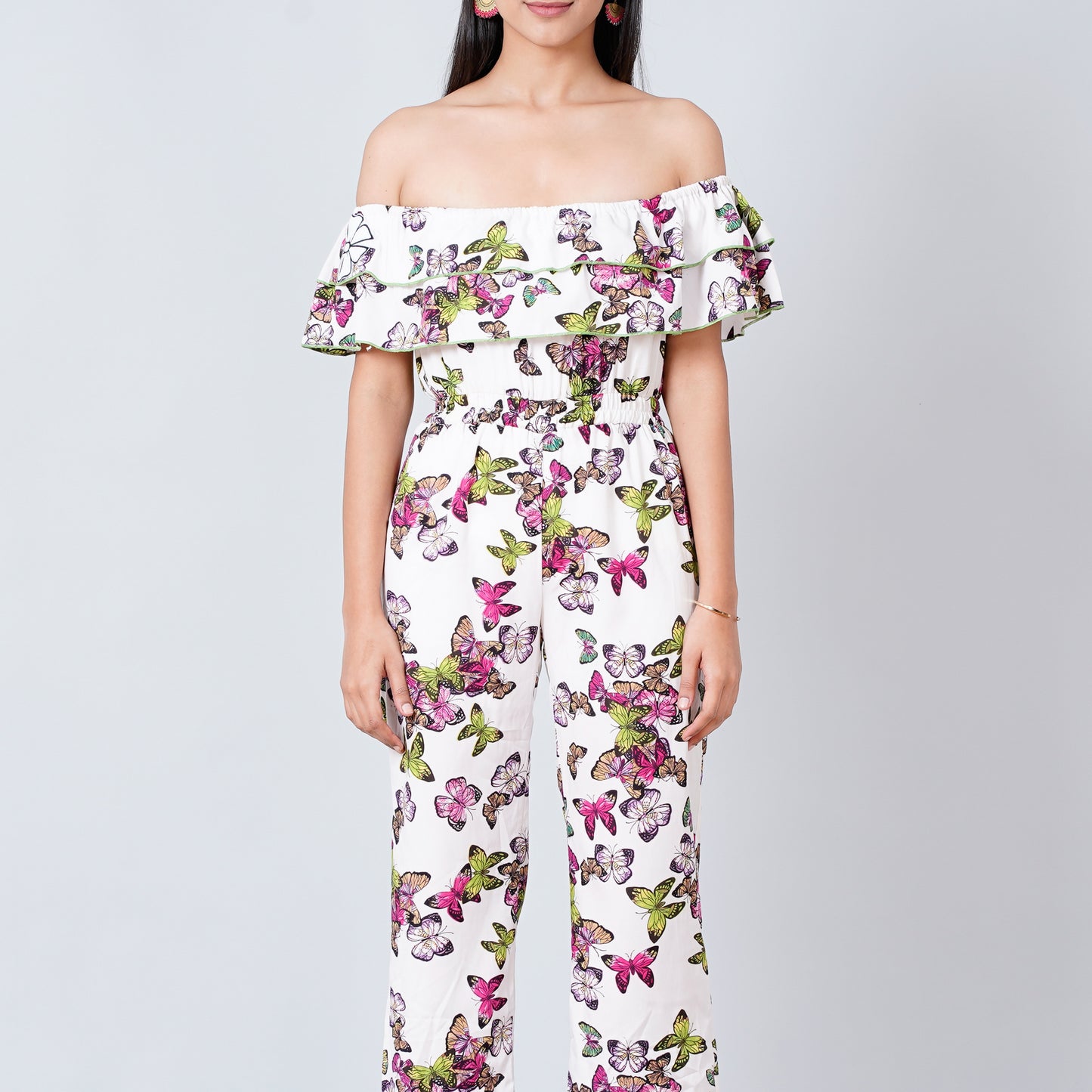 Multicoloured Ruffled Jumpsuit