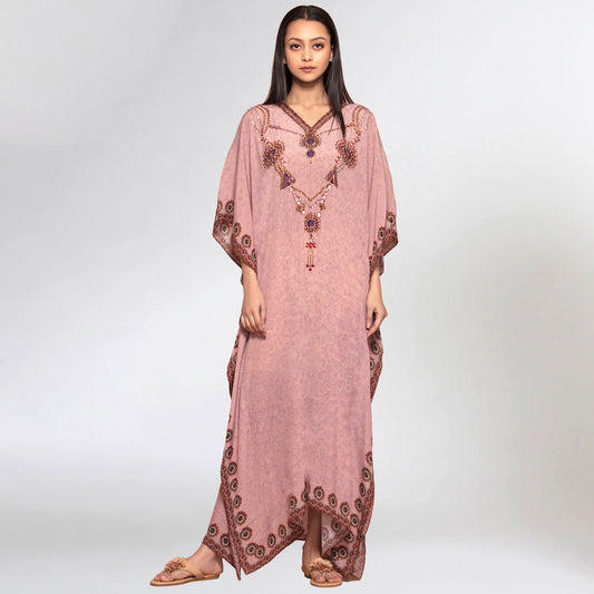 Pink Pearl Full Length Kaftan