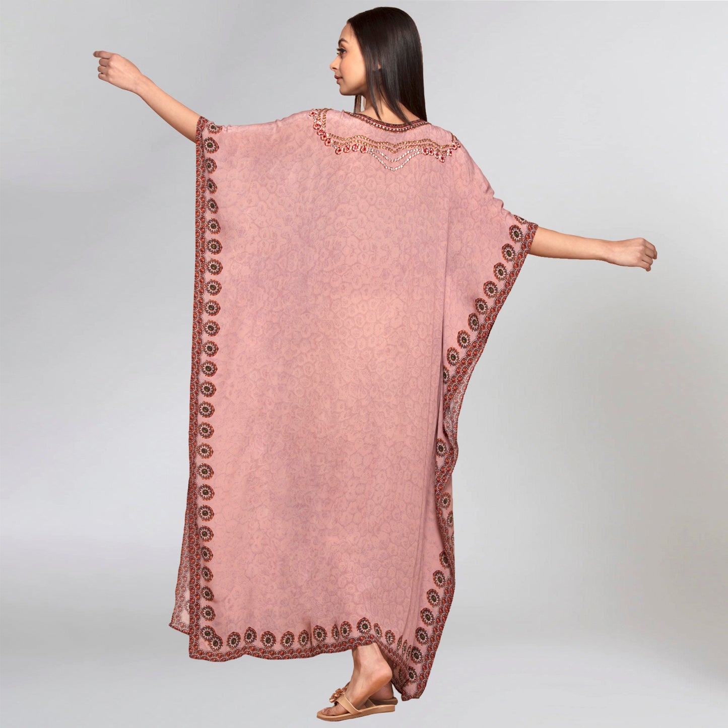 Pink Pearl Full Length Kaftan