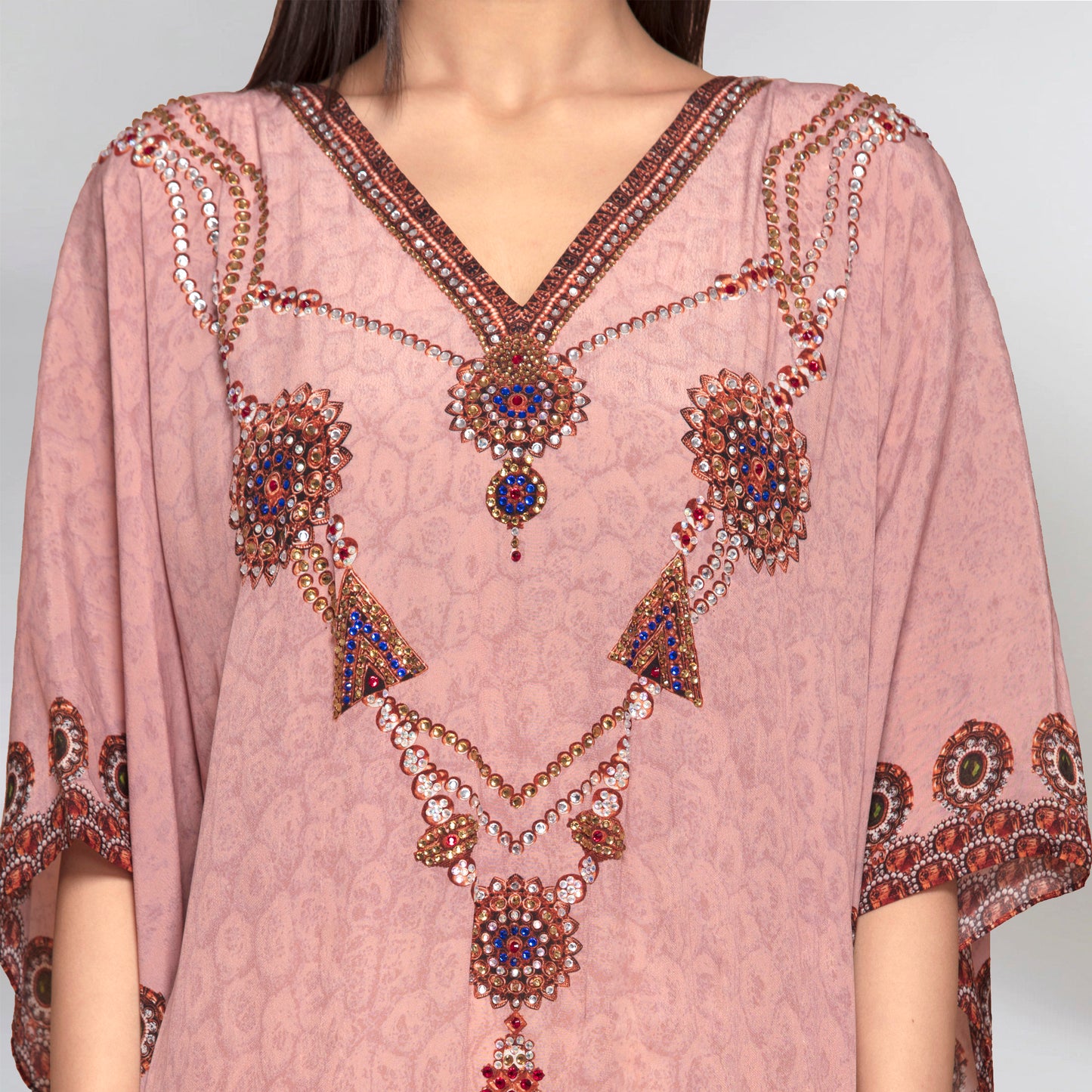 Pink Pearl Full Length Kaftan
