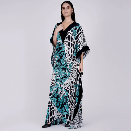 Blue Baroque Full Length Kaftan
