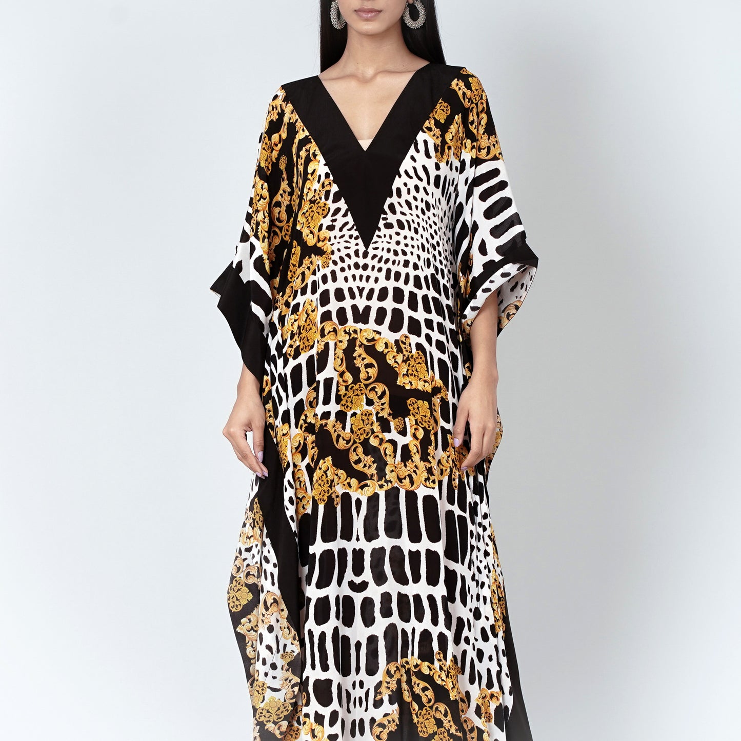 Yellow Baroque Full Length Kaftan