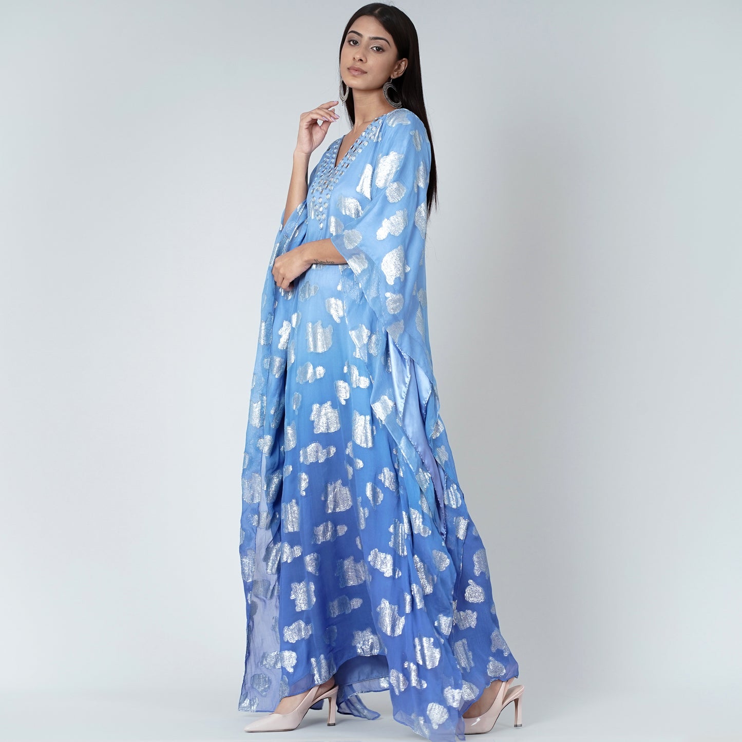 Blue Ombre Full Length Kaftan