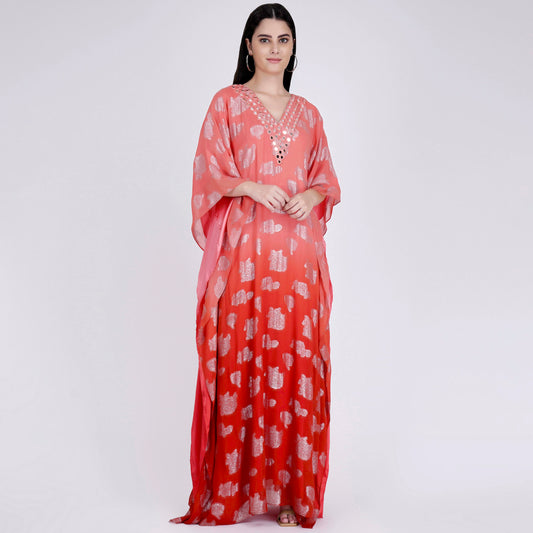 Pink Ombre Full Length Kaftan