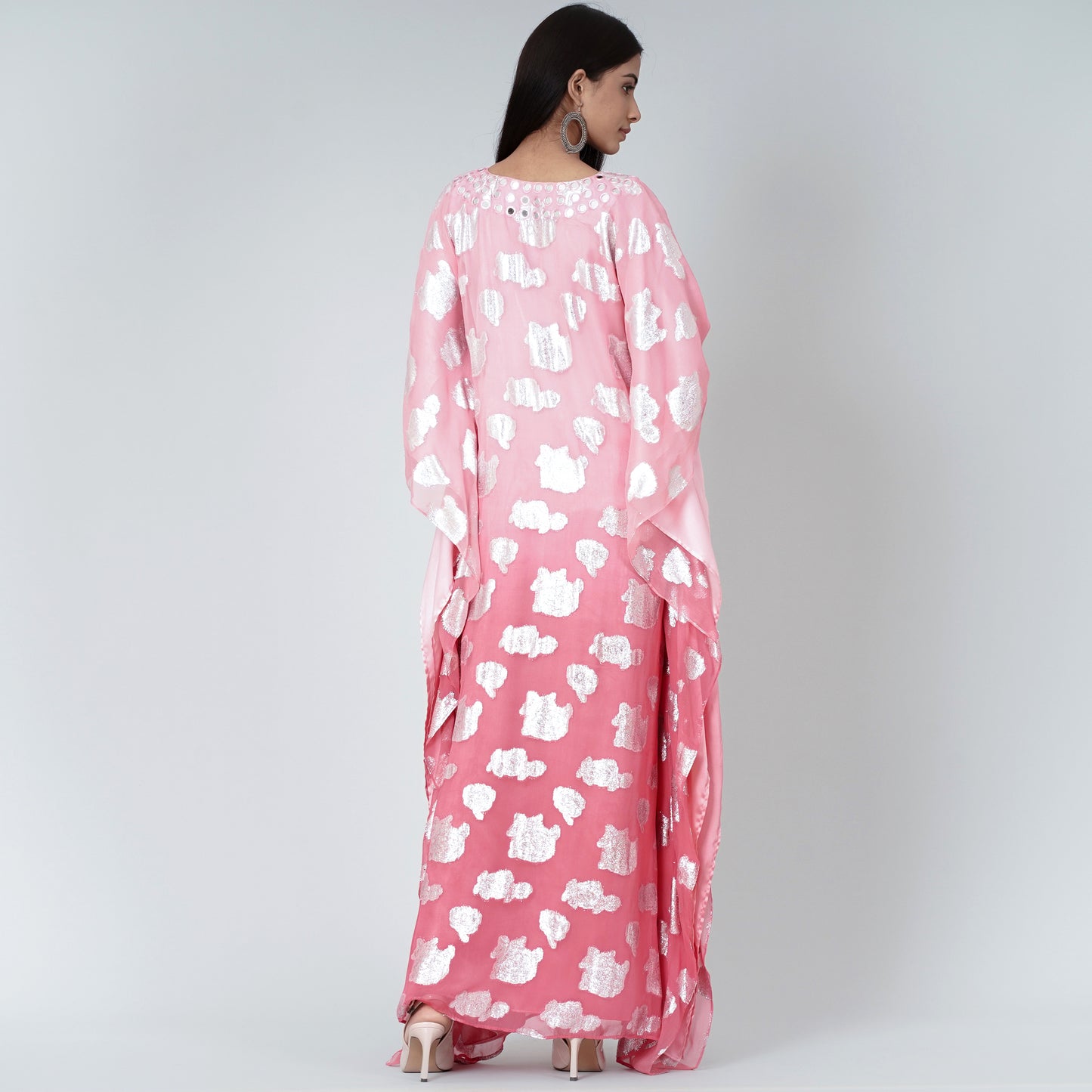 Rose Pink Ombre Full Length Kaftan