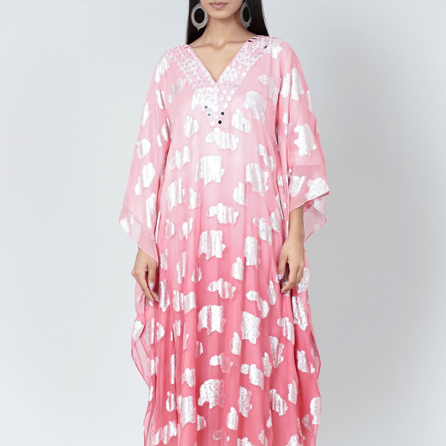 Rose Pink Ombre Full Length Kaftan