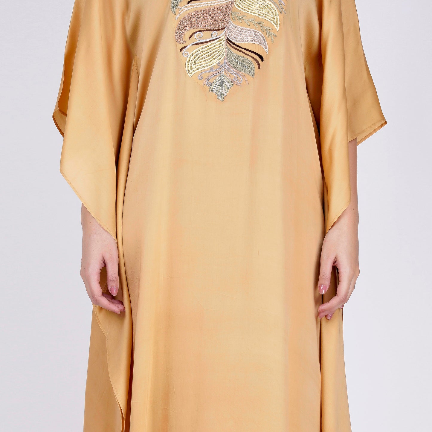 Dandelion Embroidered Full Length Kaftan