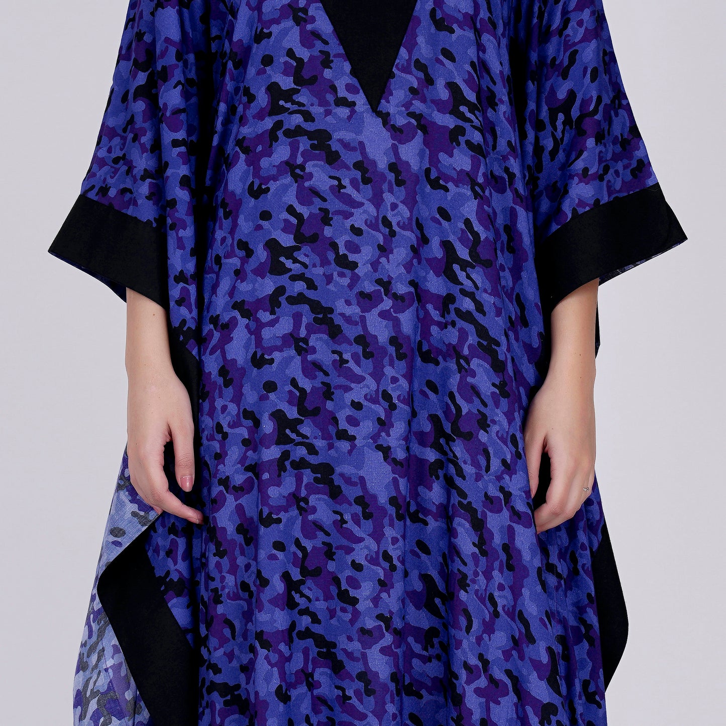 Blue Camouflage Full Length Kaftan