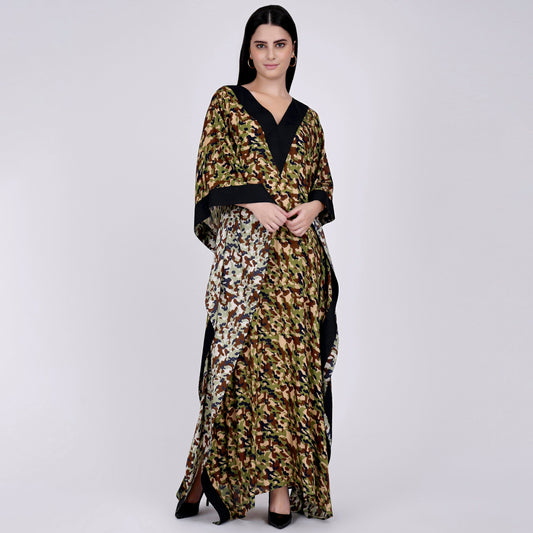Forest Green Camouflage Full Length Kaftan