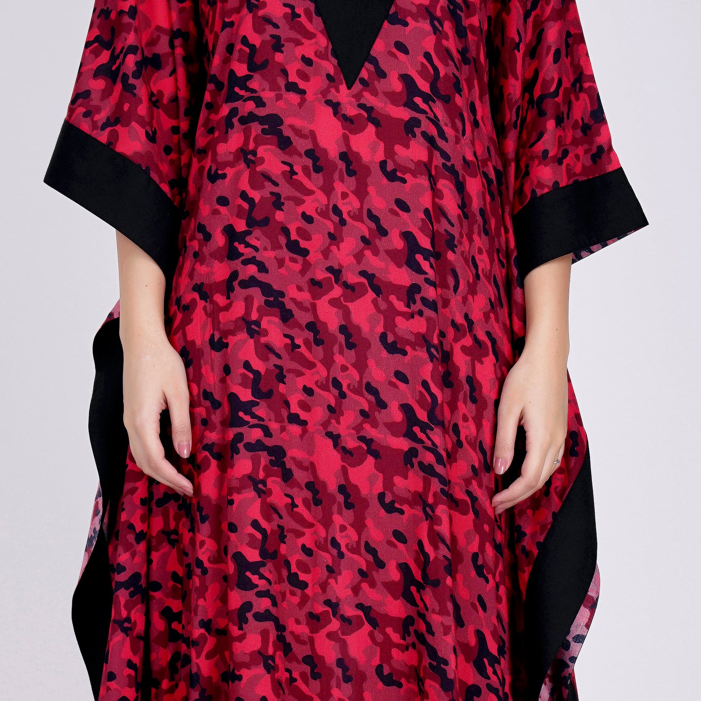 Red Camouflage Full Length Kaftan
