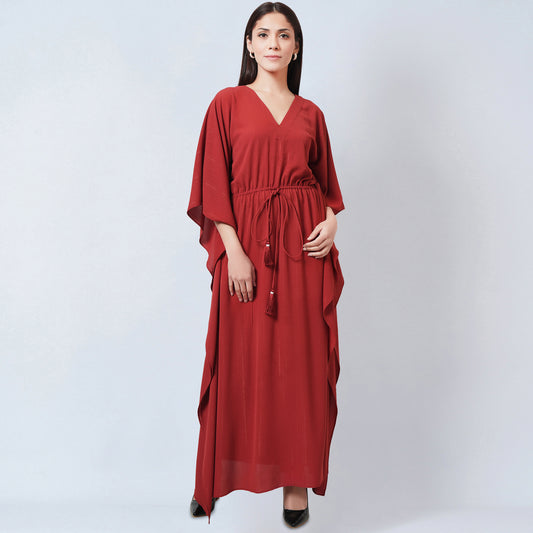 Russet Lurex Full Length Kaftan