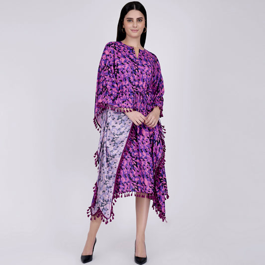 Pink Camouflage Mid Length Kaftan