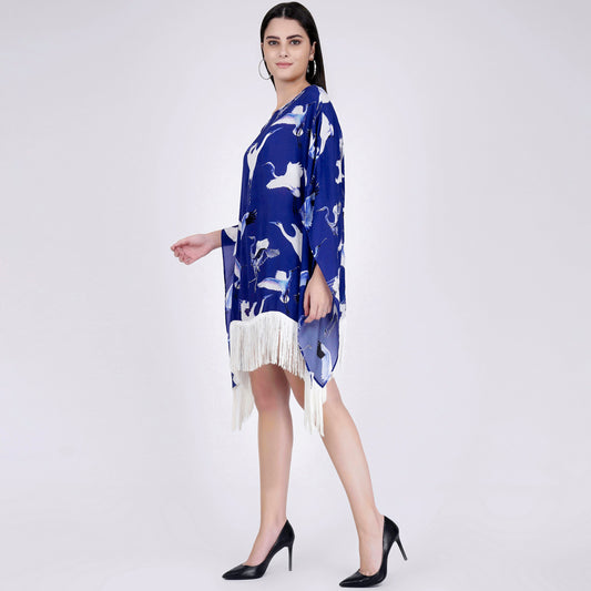 Navy Blue Flamingo Short Tunic