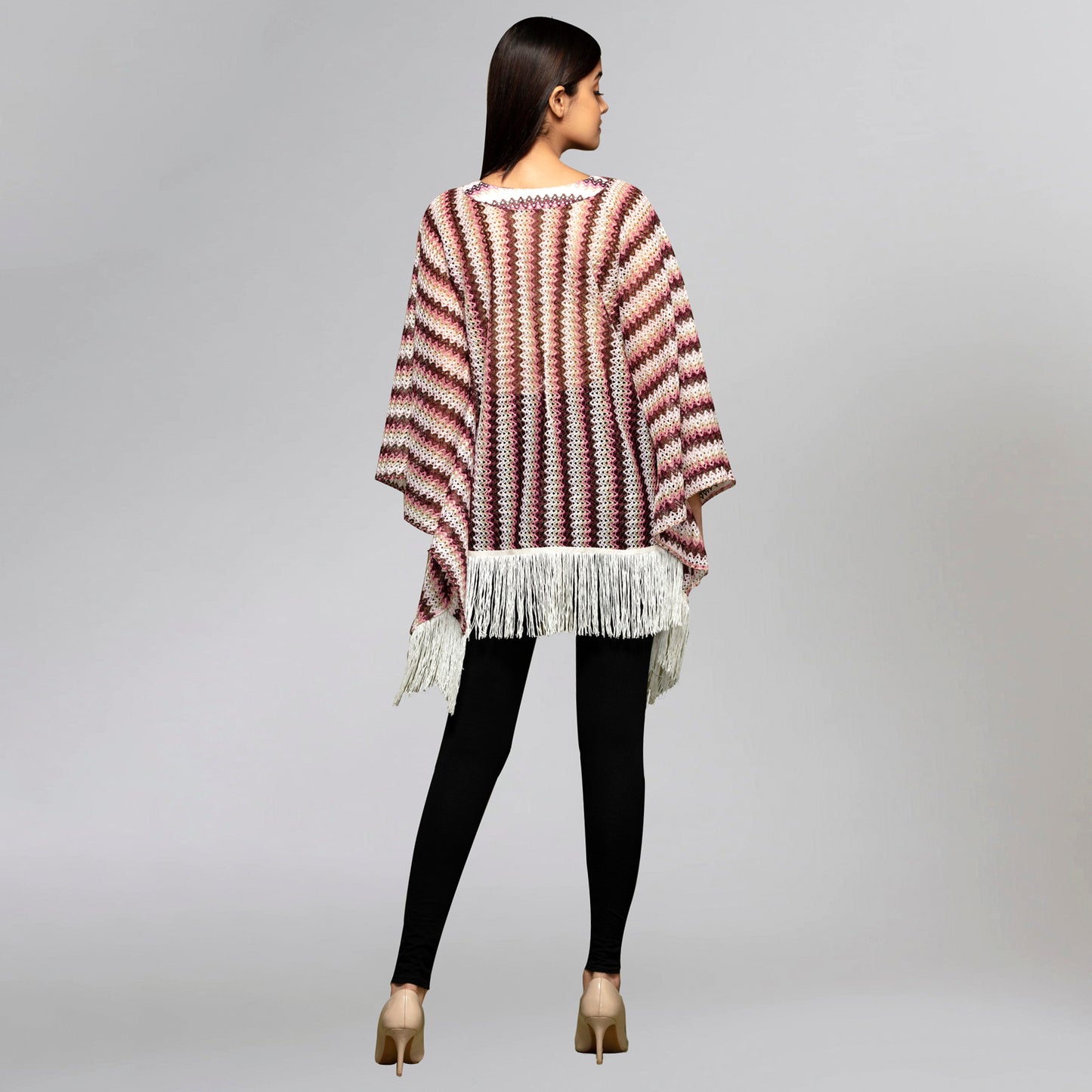 Pink Knit Kaftan Top
