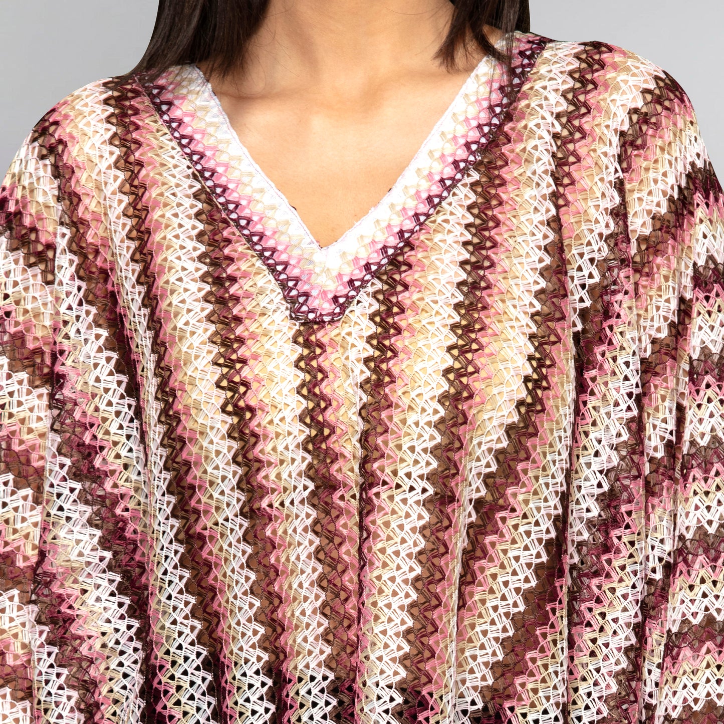 Pink Knit Kaftan Top