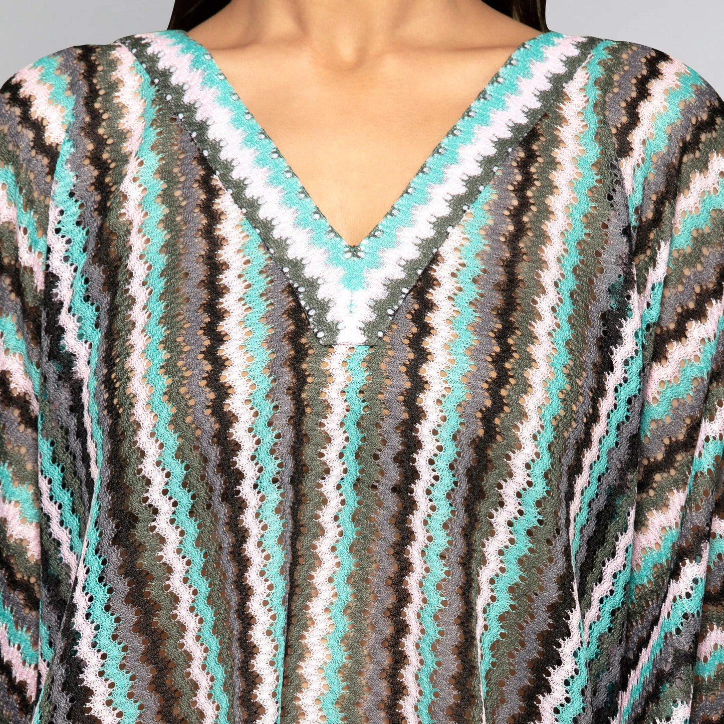 Green Knit Kaftan Tunic