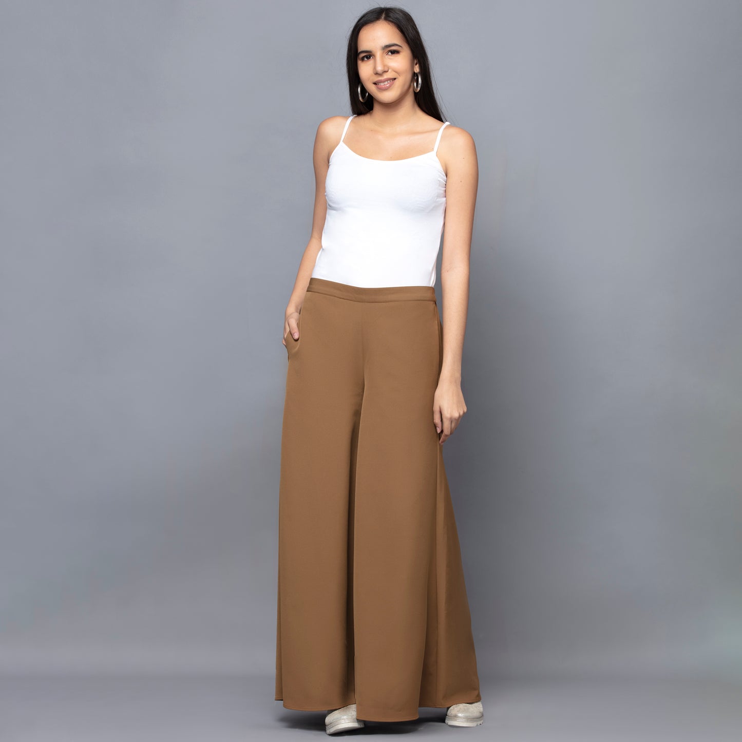 Caramel Brown Wide Leg Pants
