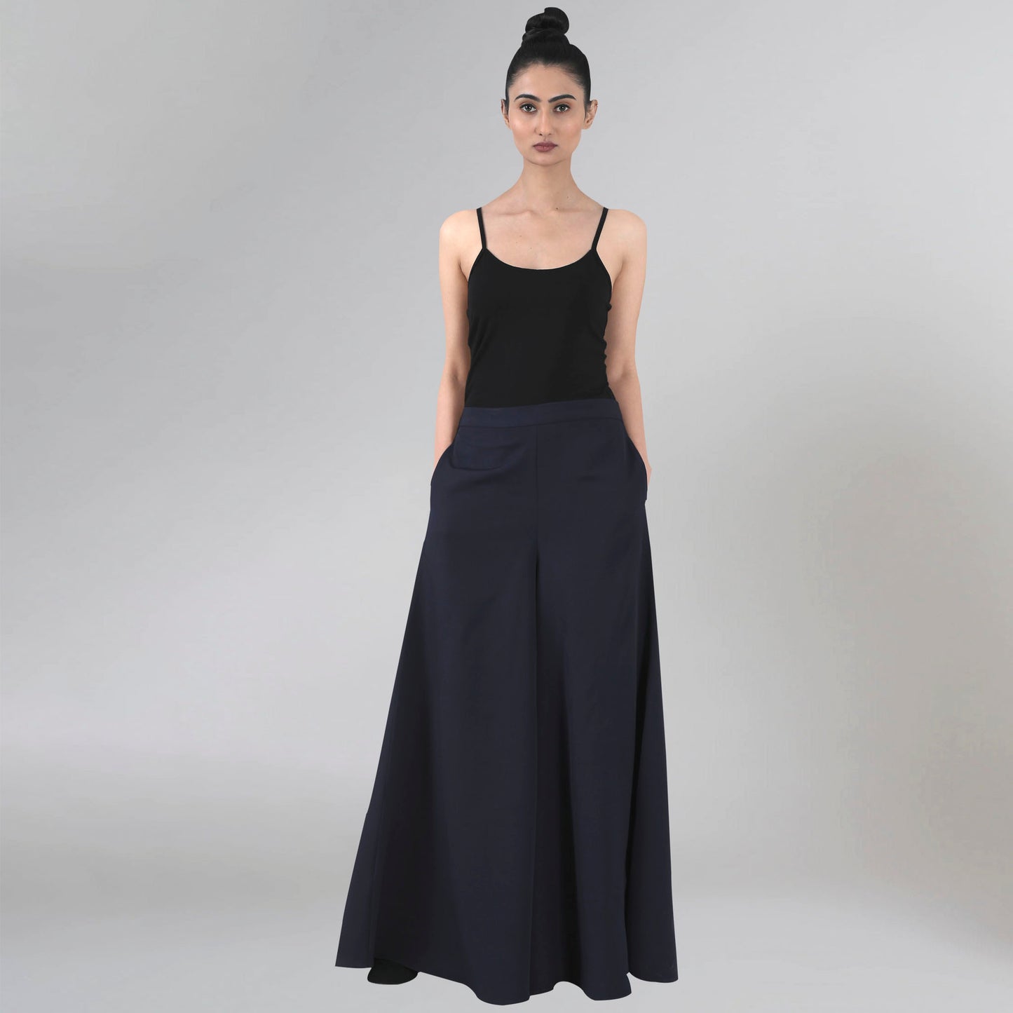 Dark Blue Wide Leg Pants