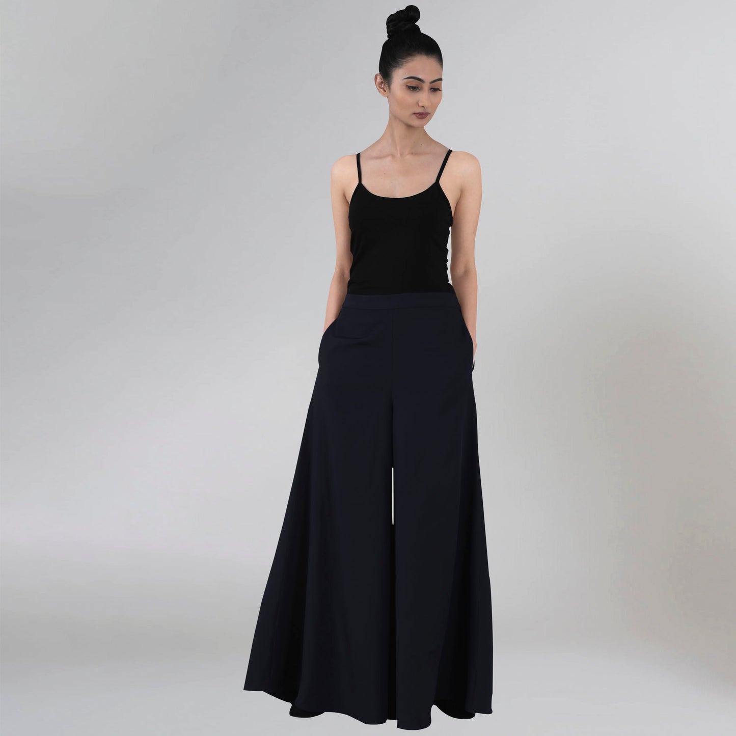 Dark Blue Wide Leg Pants