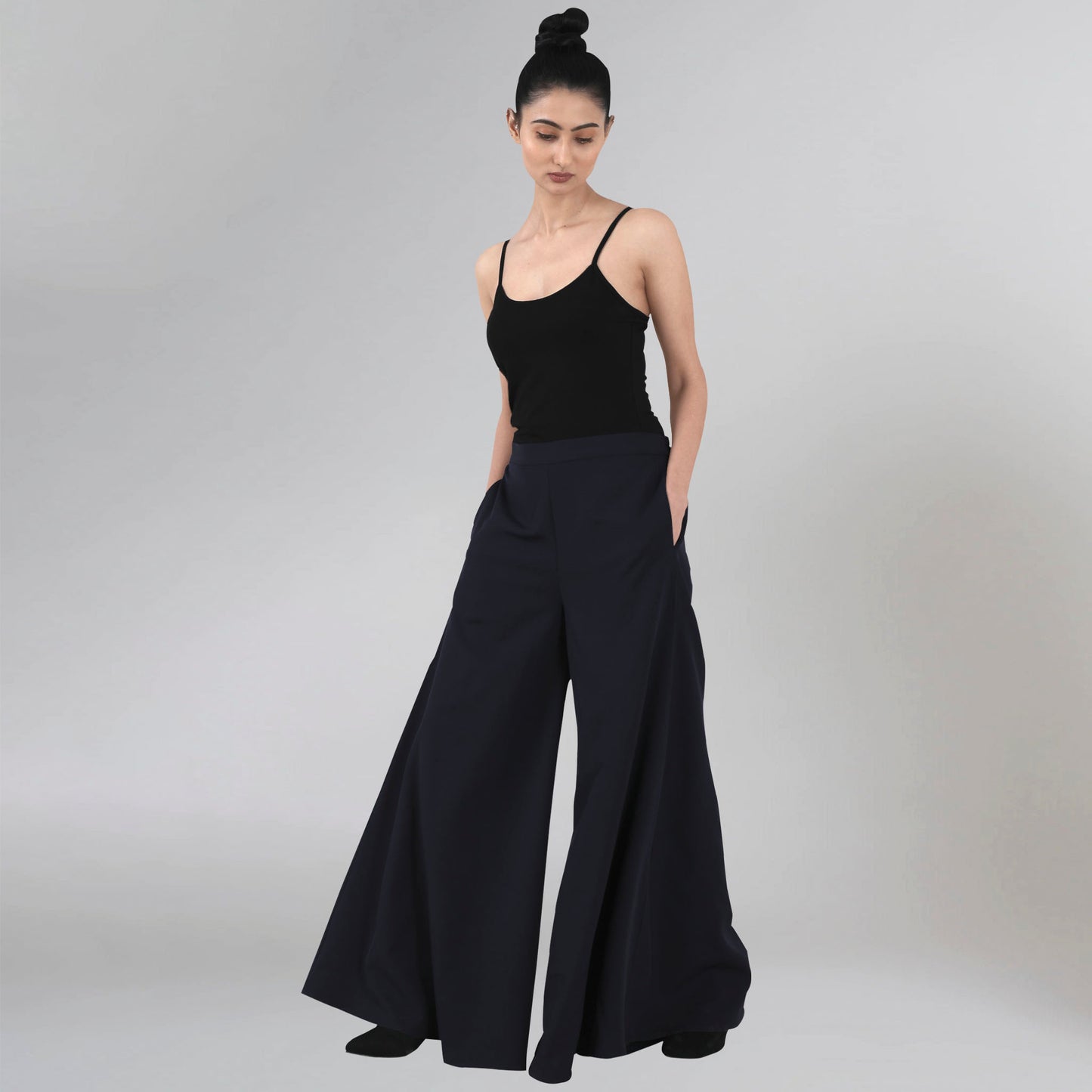 Dark Blue Wide Leg Pants