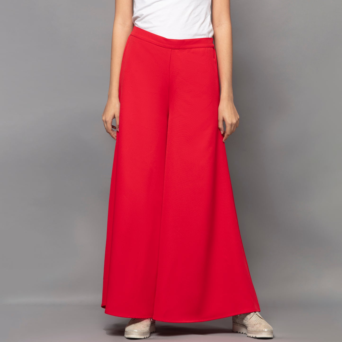 Red Wide Leg Pants