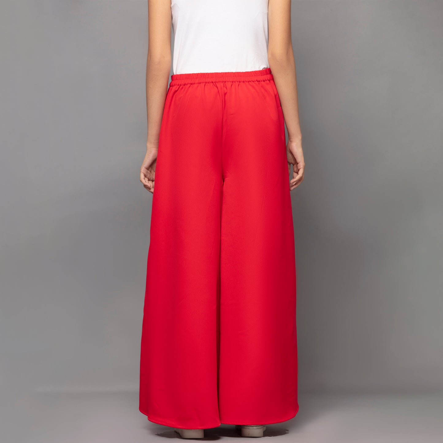Red Wide Leg Pants