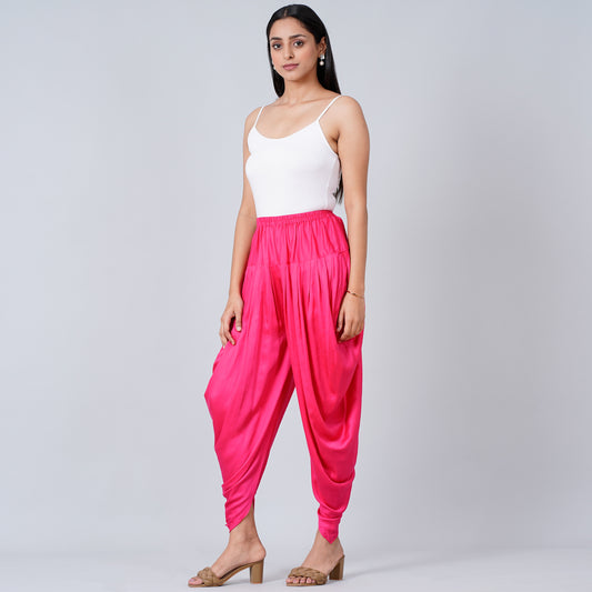 Magenta Dhoti Pants