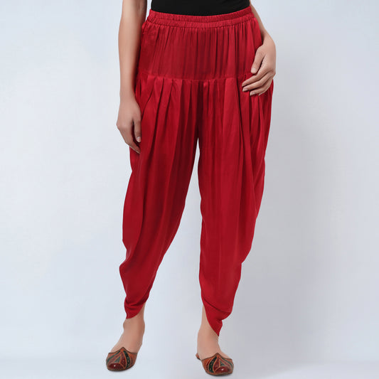 Red Dhoti Pants