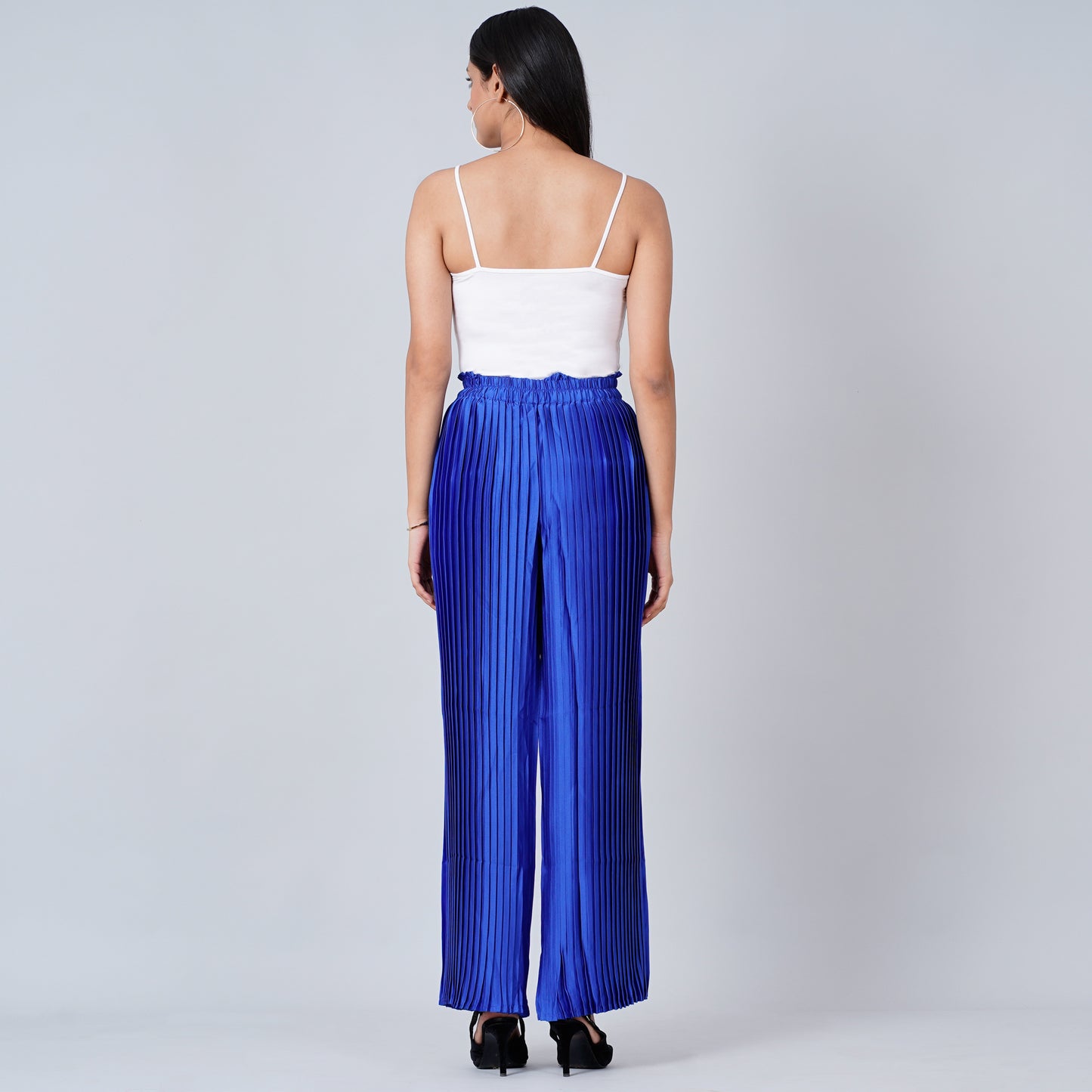 Cobalt Blue Pleated Palazzo