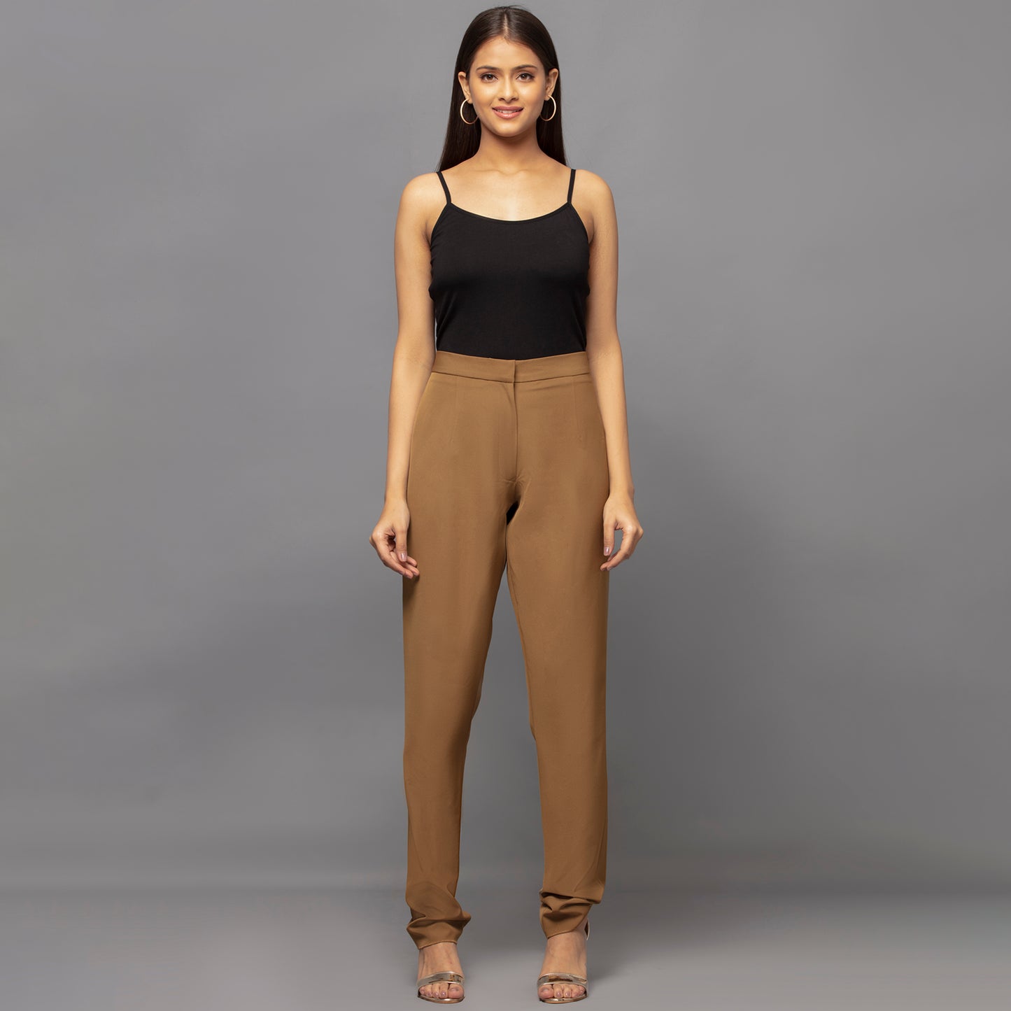 Beige Slim Fit Pants