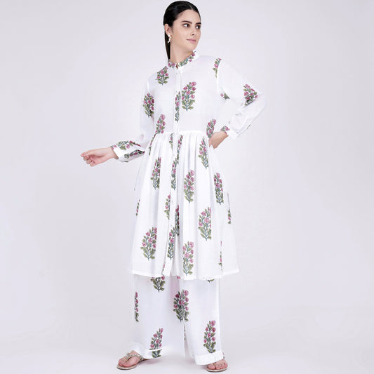 White Floral Coordinate Set