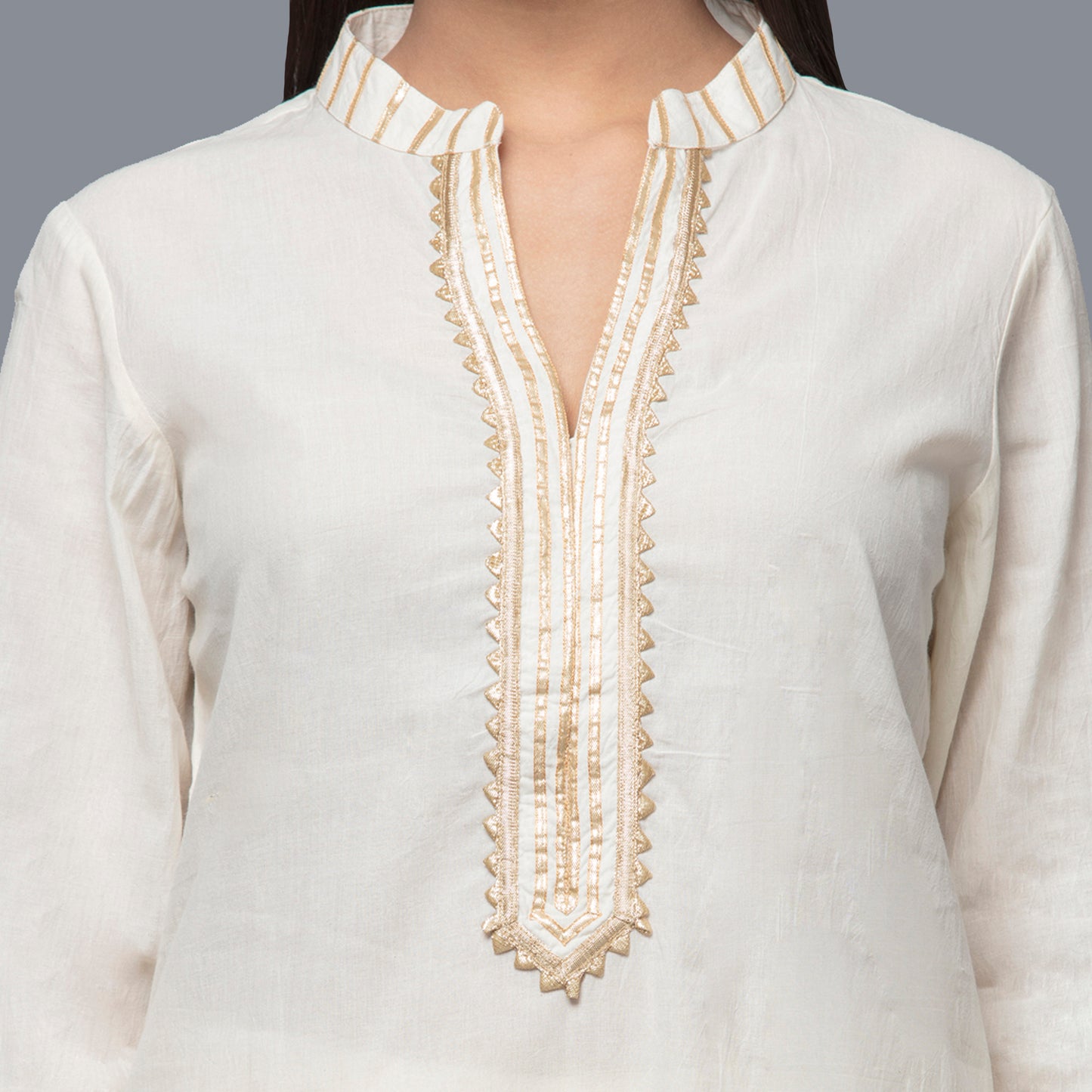 Ivory Sequinned Sharara Suit Set
