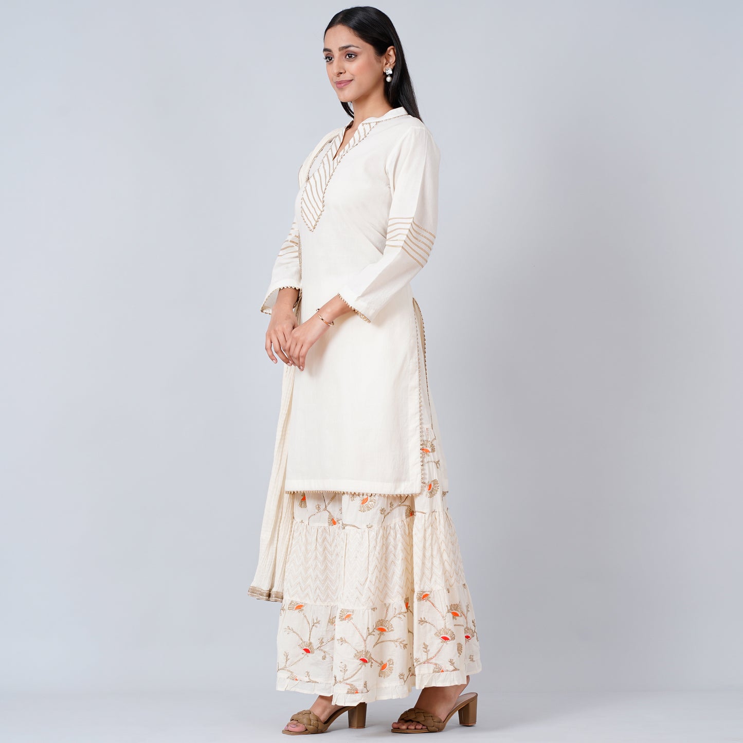 Ivory Gota-Patti Sharara Suit Set