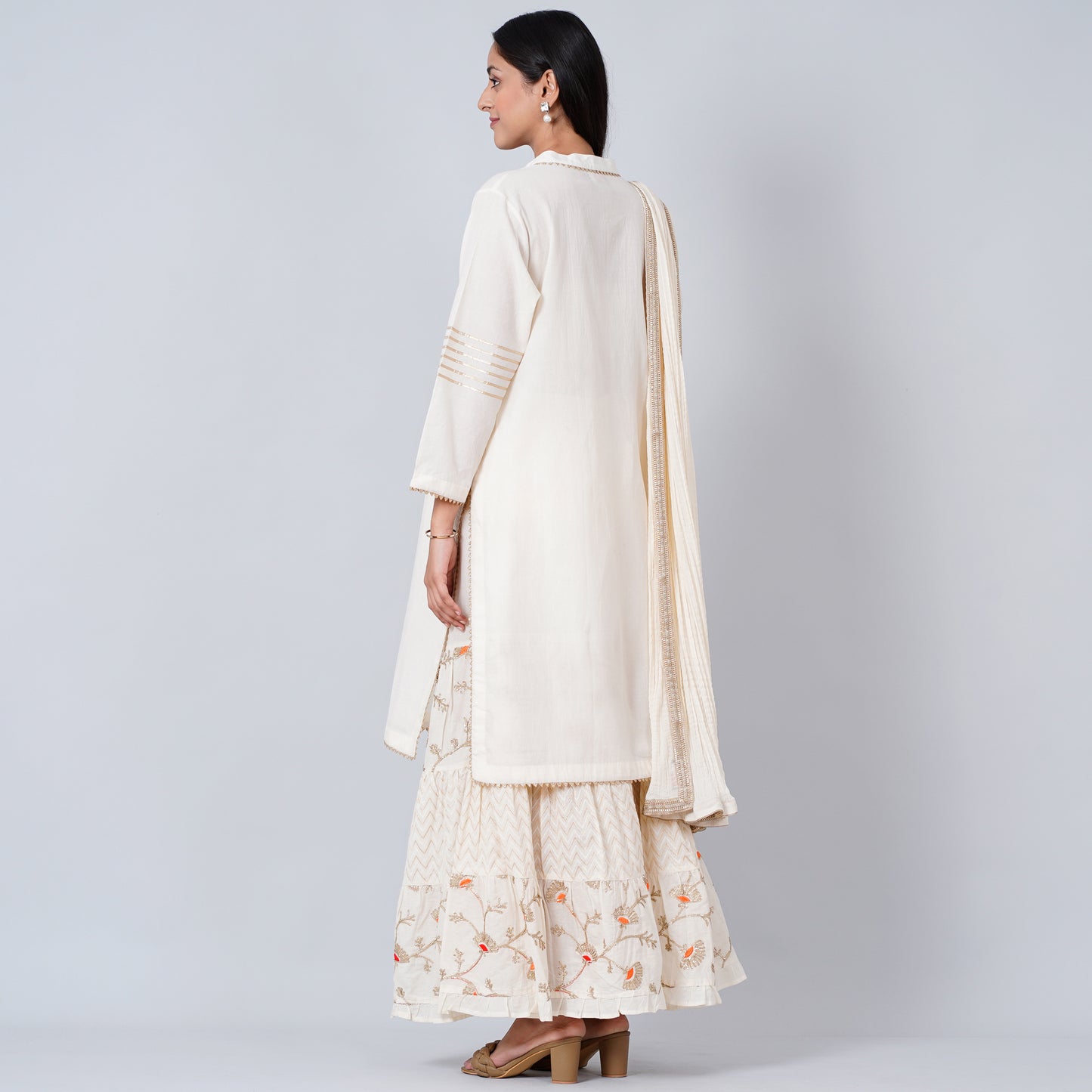 Ivory Gota-Patti Sharara Suit Set