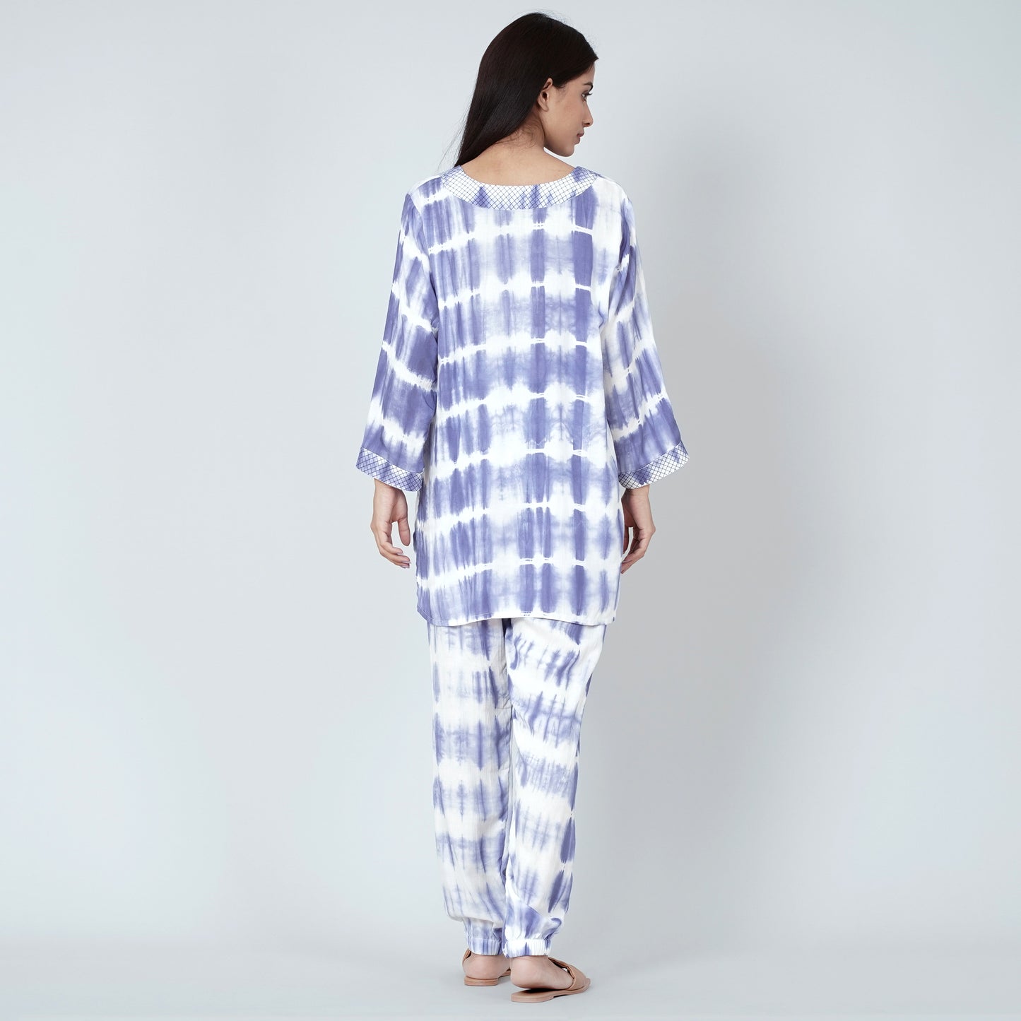 Blue and White Tie-Dye Lounge Set