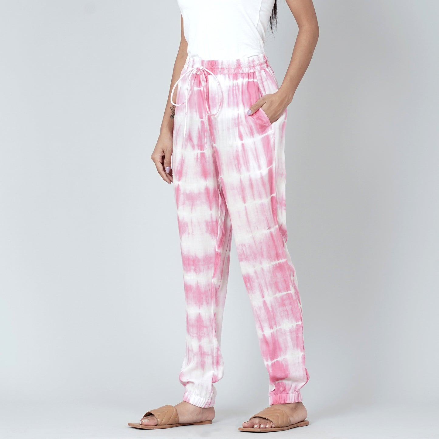 Pink and White Tie-Dye Lounge Set