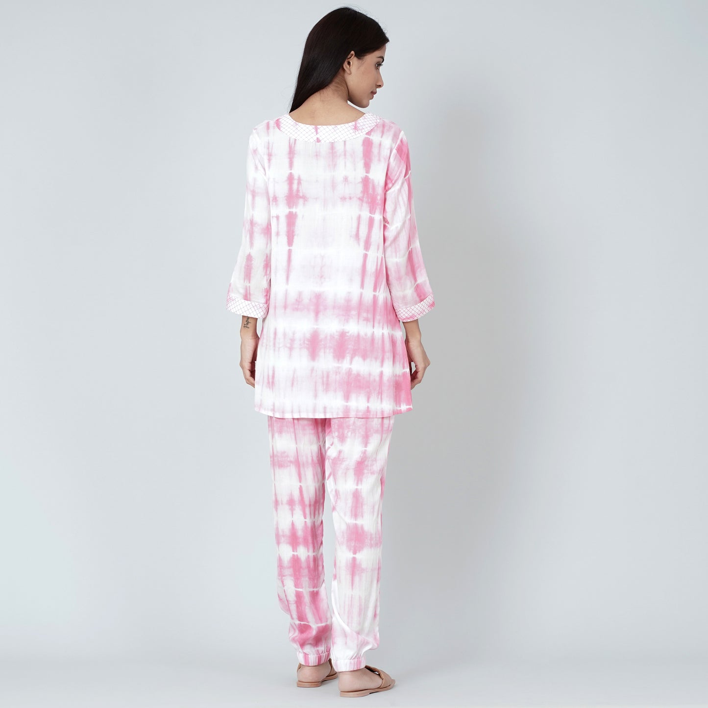 Pink and White Tie-Dye Lounge Set