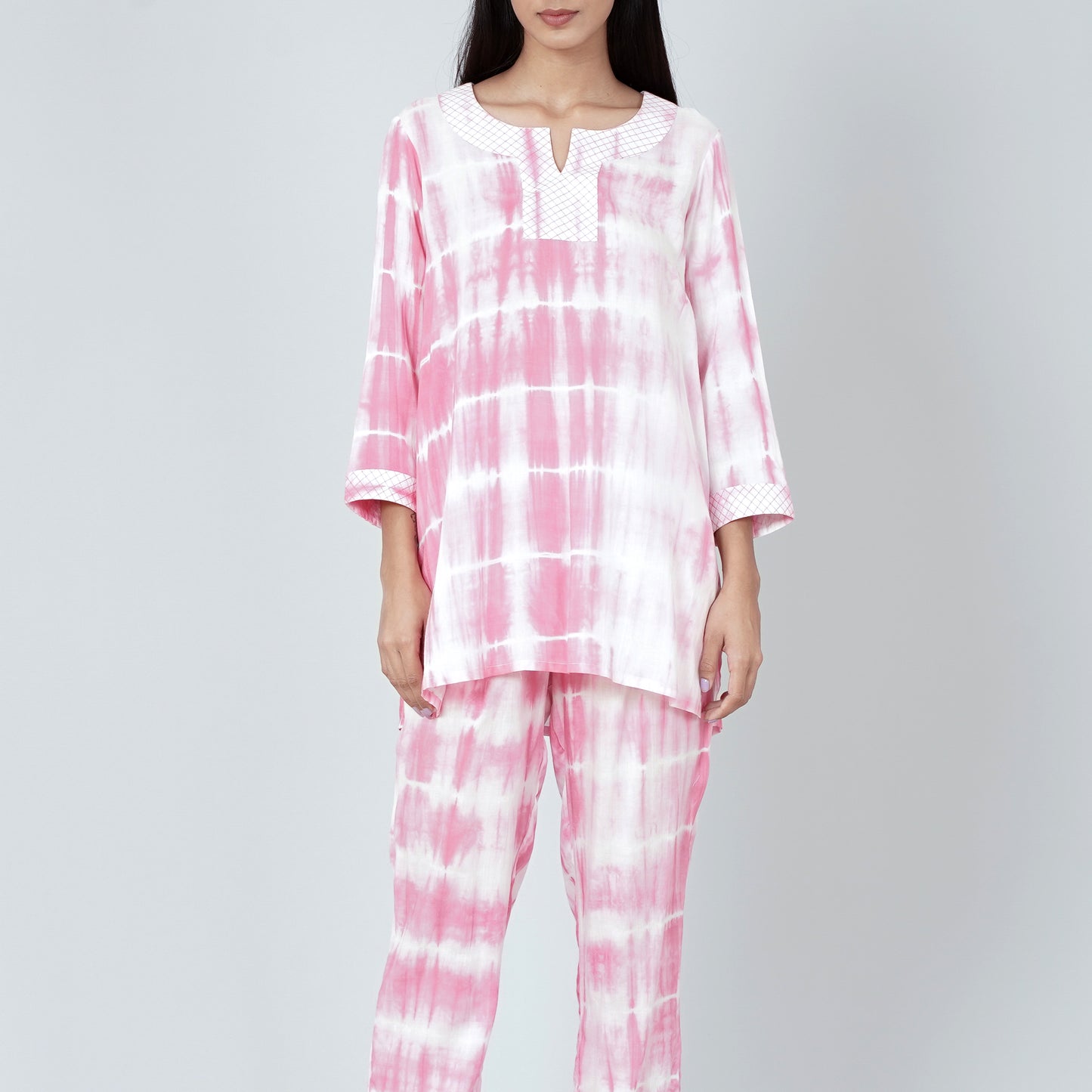 Pink and White Tie-Dye Lounge Set
