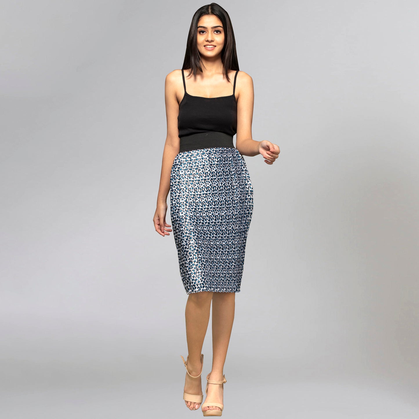 Dark Blue Pleated Skirt