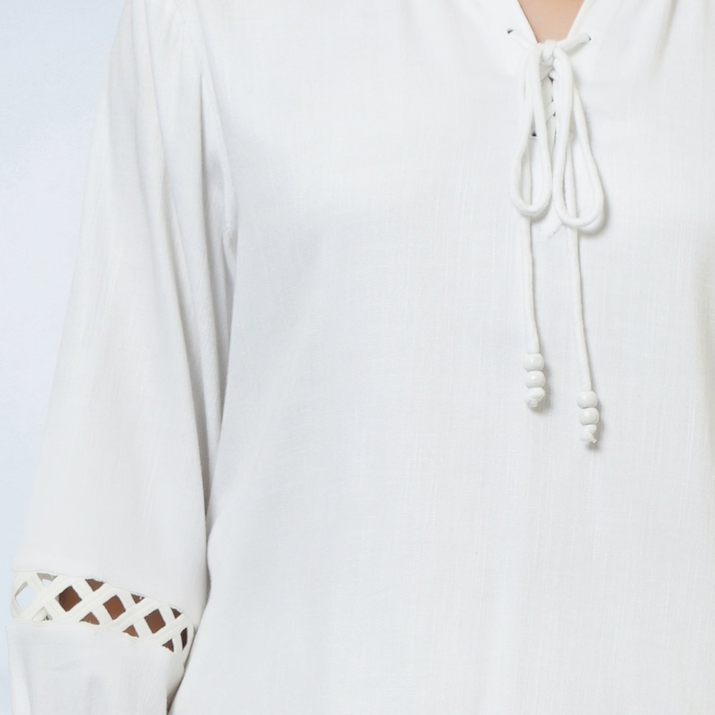 White Blouson Top