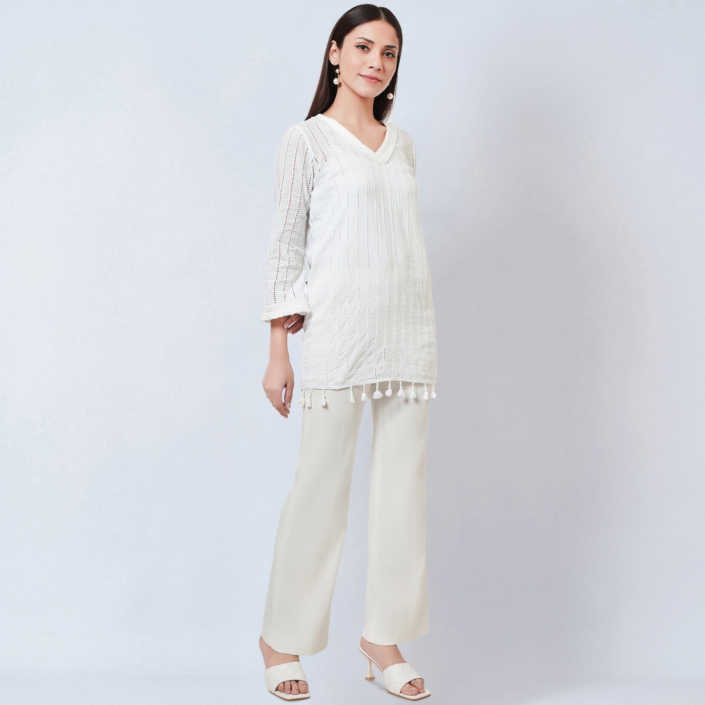 White Eyelet Top