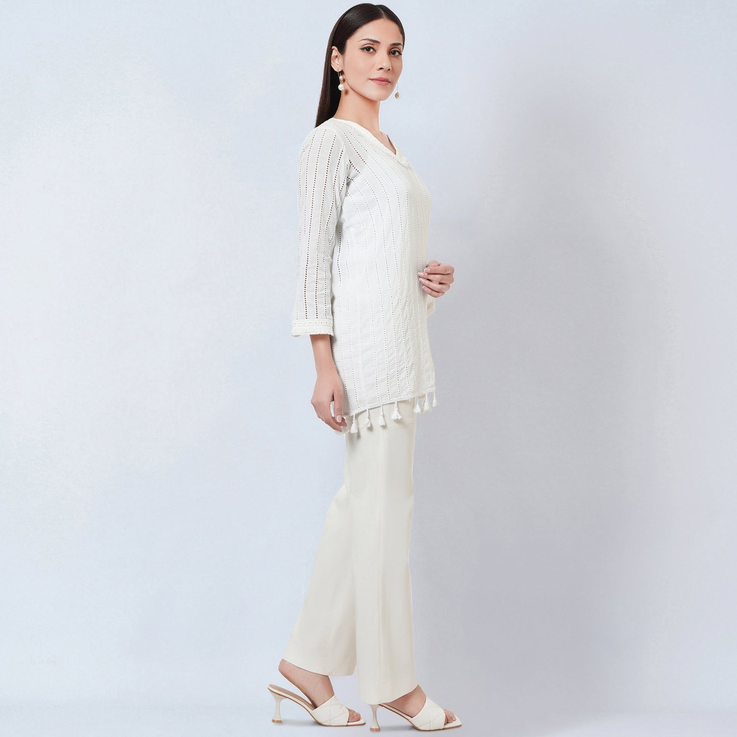 White Eyelet Top