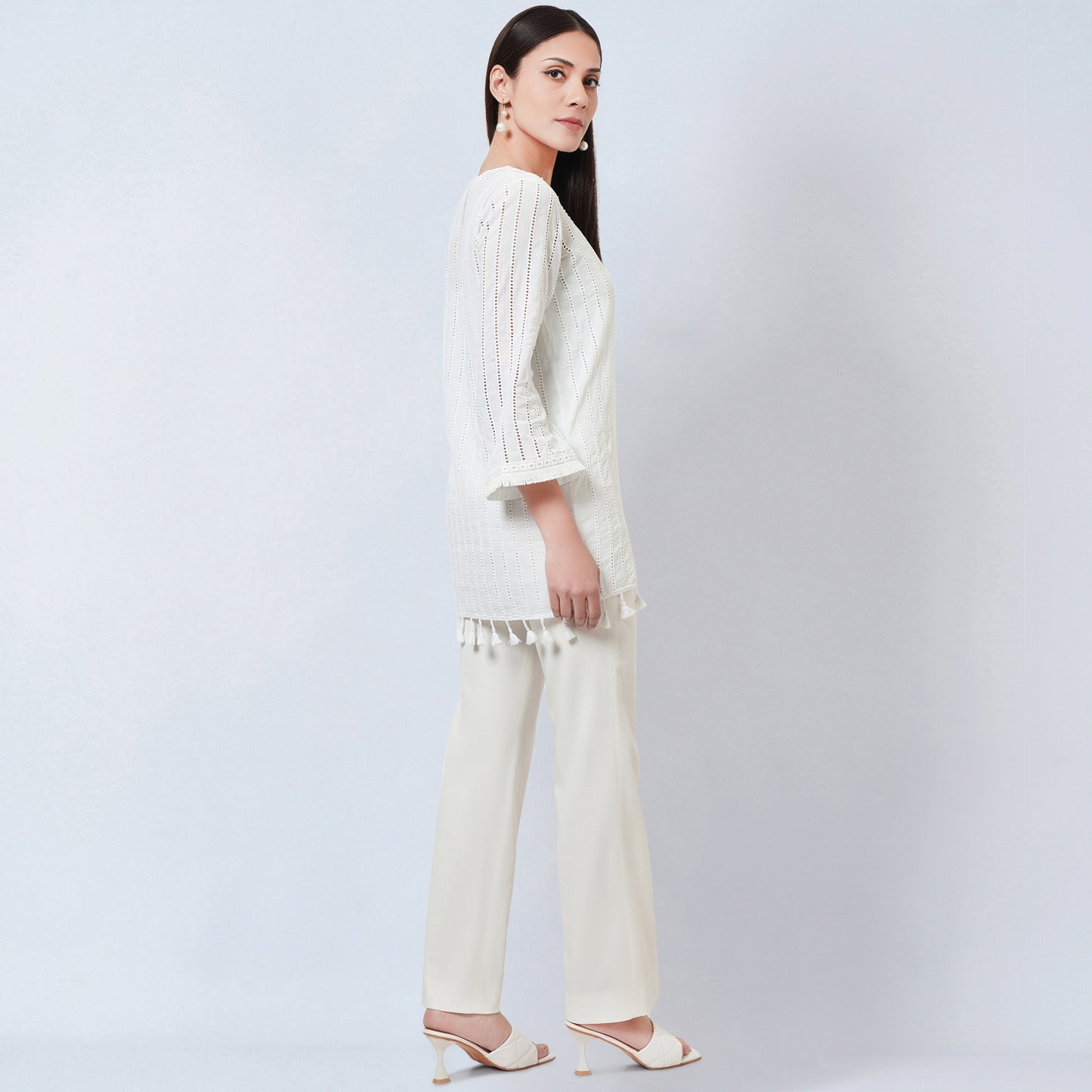 White Eyelet Top