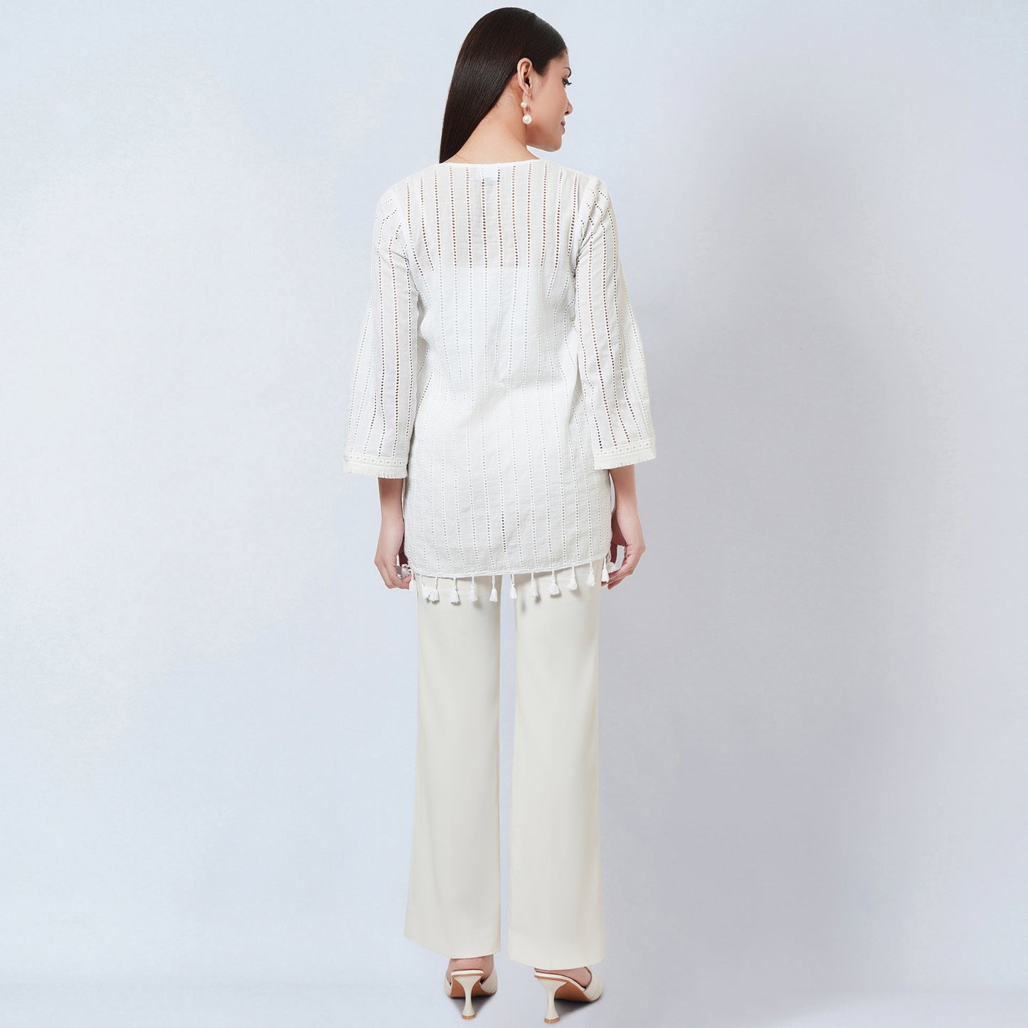 White Eyelet Top