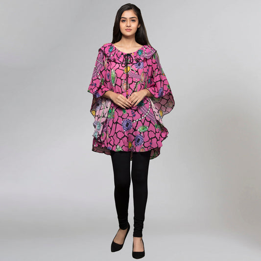 Pink Jewel Print Top